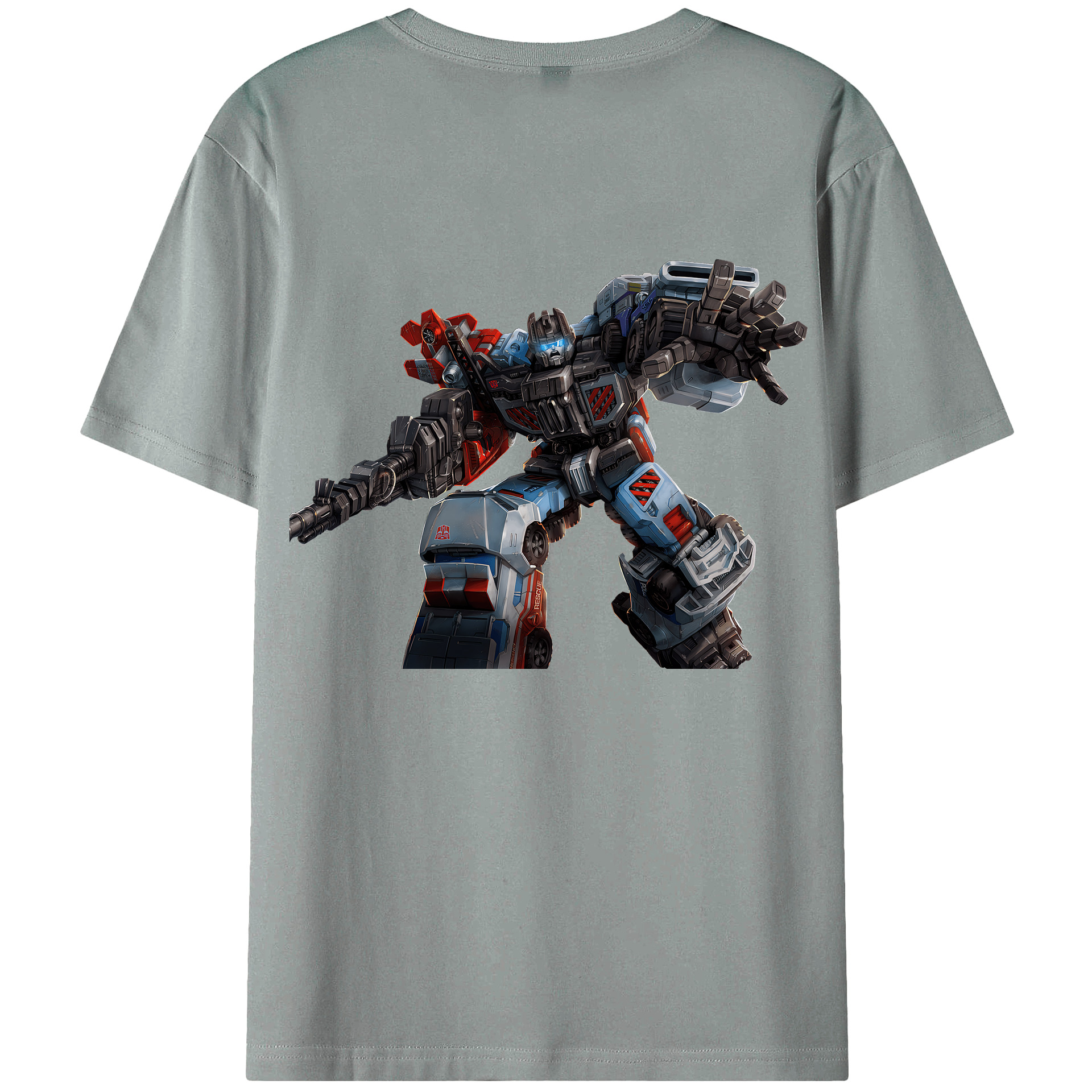 （画像用） Transformers トランスフォーマー 綿100％ メンズ半袖Tシャツ（バックプリント） 通気性